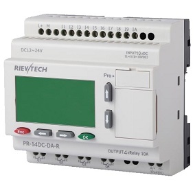 PLC PR-14DC-DA-R(6-10ed/4ea/4sr/LCD/EXP/485) 12-24VCC